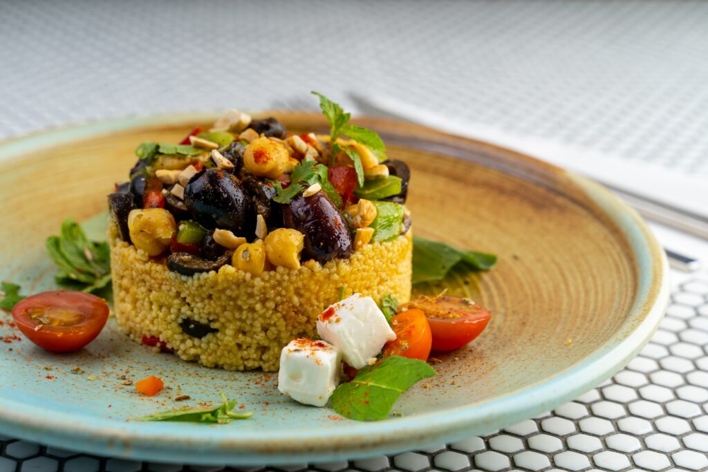 Couscous and greens 