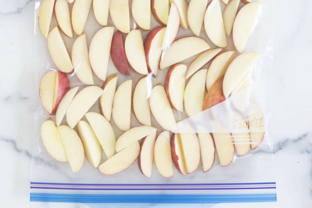 Methods For Freezing Apples Slices
