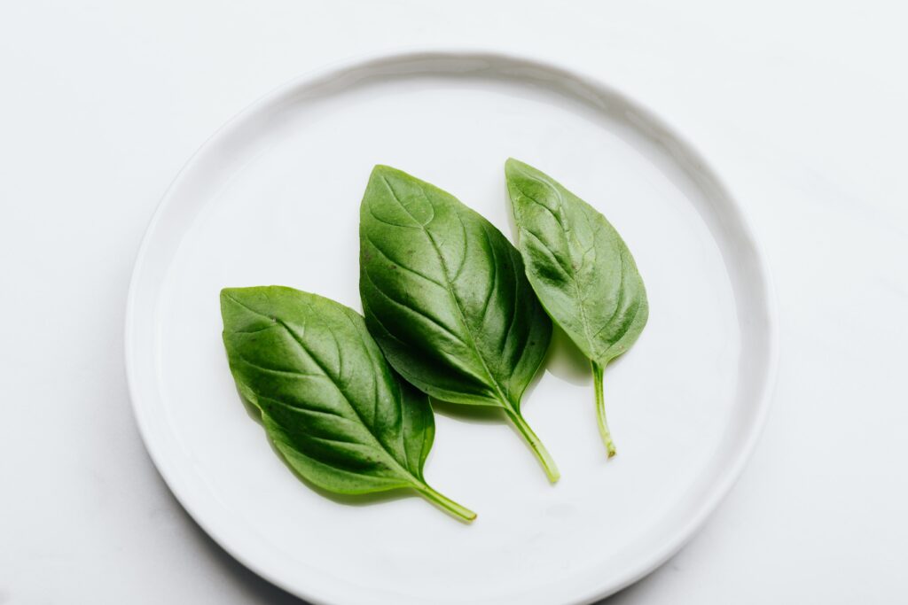 Methods to freeze basil