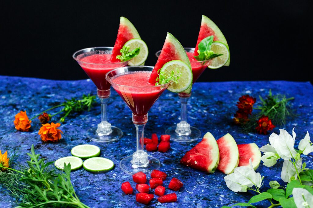 Frozen watermelon martini
