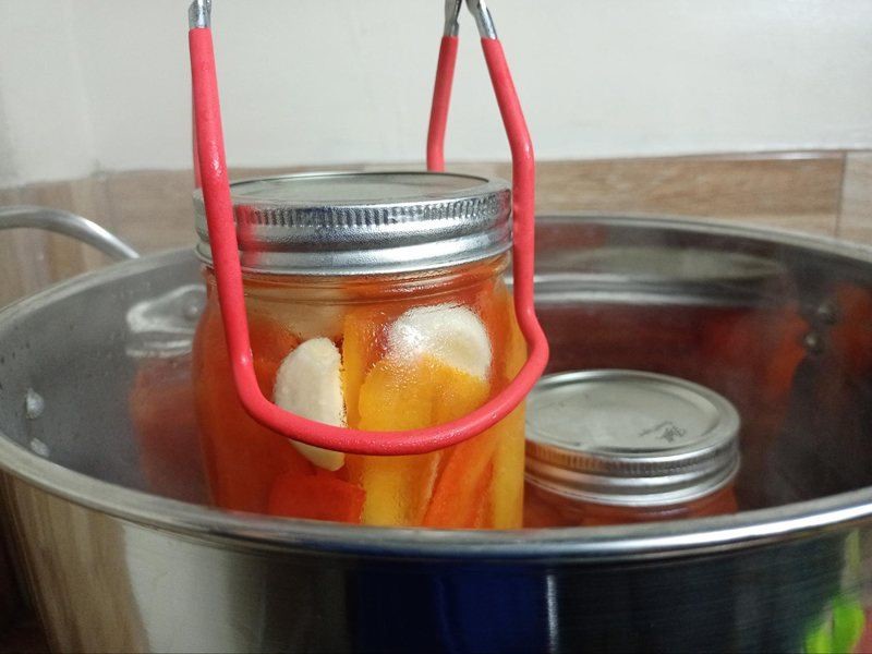 Canning The Peppers In A Pressure Canner