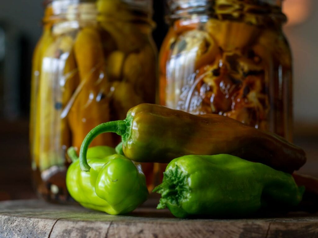 Plain Peppers And Hot Peppers
