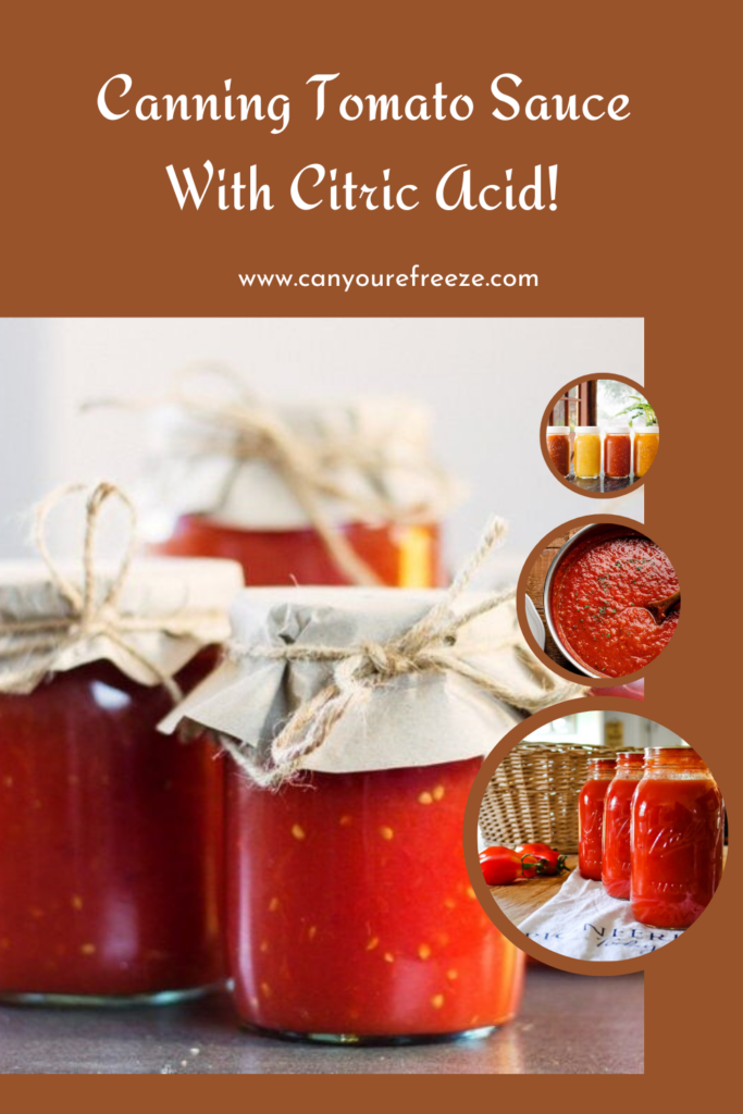 Canning Tomato Sauce With Citric Acid