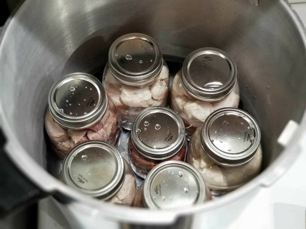 Steps for canning chicken